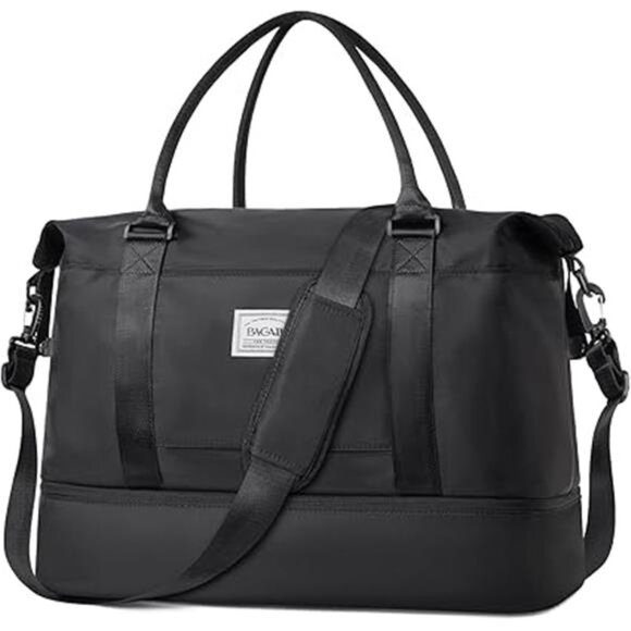 Travel Duffel Bag - Weekender, Overnight Gym Carry On Tote with Wet Pocket - Picture 8 of 8